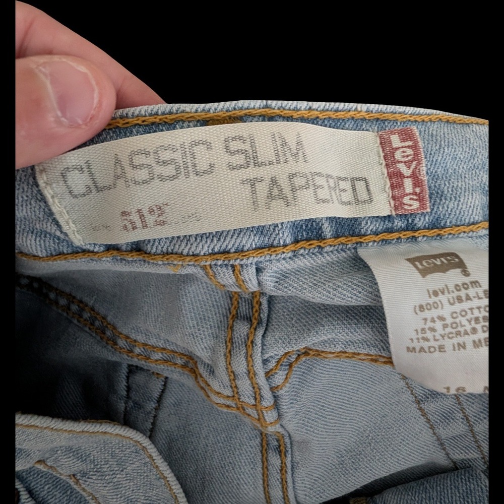Levi's 512 Classic Slim Tapered Jeans Womens 16 M Light Wash High Rise Vintage - Picture 12 of 15